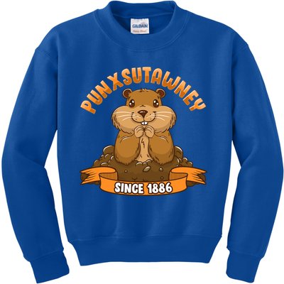 Funny Groundhog Day Phil Cute Ground Hog Punxsutawney Gift Kids Sweatshirt