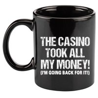 Funny Gambling Design Poker Lovers Gamblers 11oz C Handle Ceramic Mug