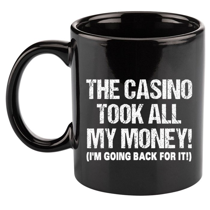 Funny Gambling Design Poker Lovers Gamblers 11oz C Handle Ceramic Mug