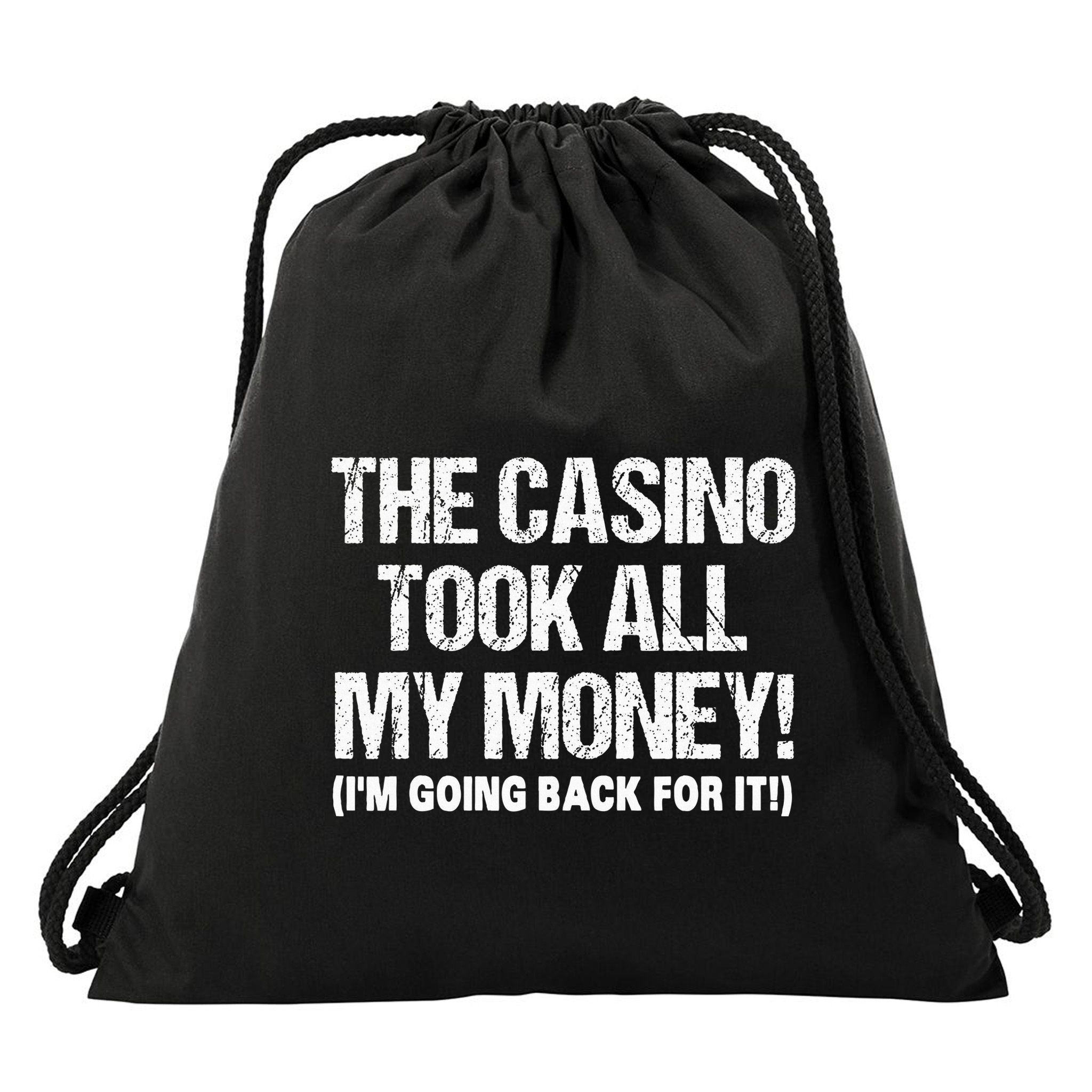 Funny Gambling Design Poker Lovers Gamblers Drawstring Bag
