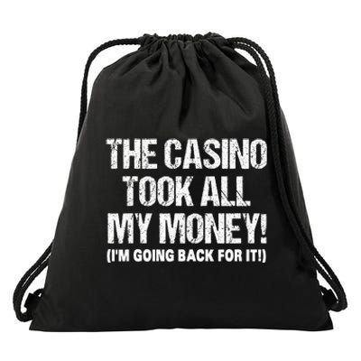 Funny Gambling Design Poker Lovers Gamblers Drawstring Bag