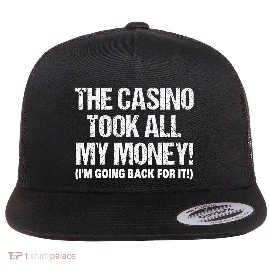 Funny Gambling Design Poker Lovers Gamblers Flatbill Hat