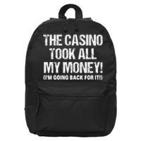 Funny Gambling Design Poker Lovers Gamblers 16 in Basic Backpack