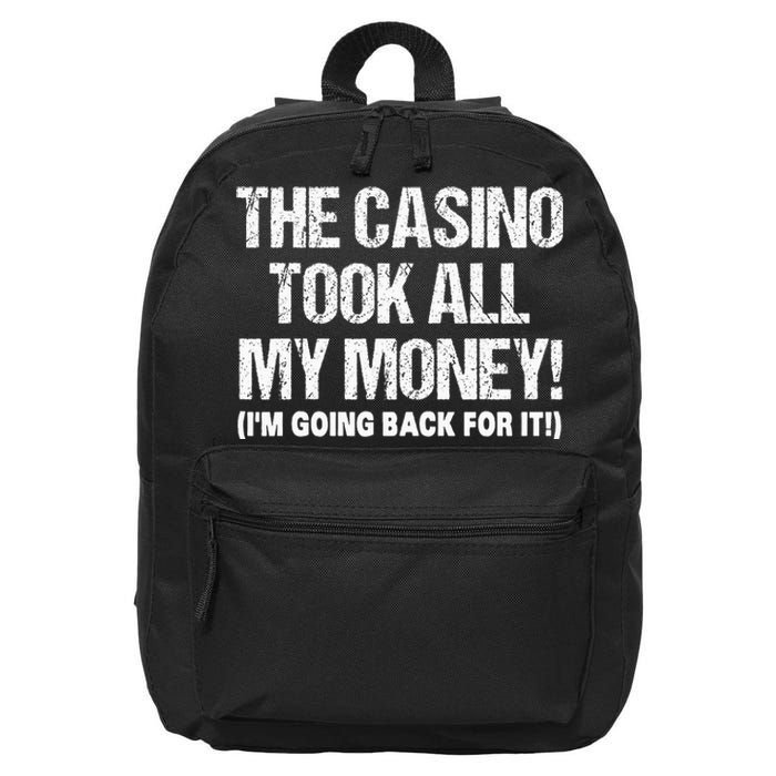 Funny Gambling Design Poker Lovers Gamblers 16 in Basic Backpack