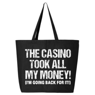 Funny Gambling Design Poker Lovers Gamblers 25L Jumbo Tote