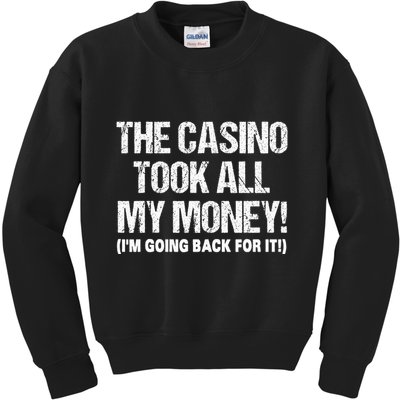 Funny Gambling Design Poker Lovers Gamblers Kids Sweatshirt