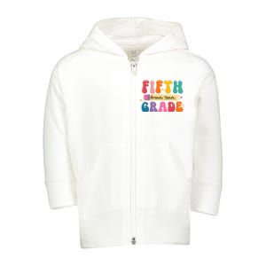 Fifth Grade Dreamteam 5th Grade Back To School Toddler Zip Fleece Hoodie