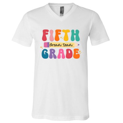 Fifth Grade Dreamteam 5th Grade Back To School V-Neck T-Shirt