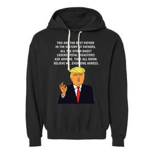 Funny Great Dad Donald Trump Fathers Day Gift Garment-Dyed Fleece Hoodie