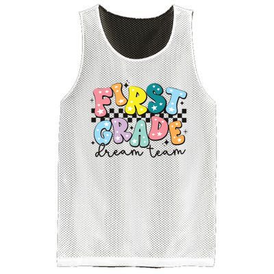 First Grade Dream Team Back To School Teachers Students Mesh Reversible Basketball Jersey Tank