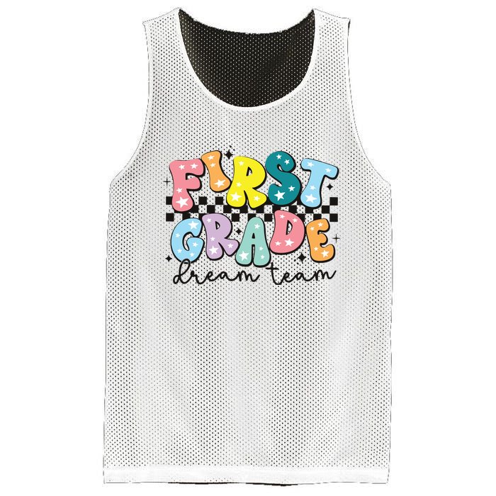 First Grade Dream Team Back To School Teachers Students Mesh Reversible Basketball Jersey Tank