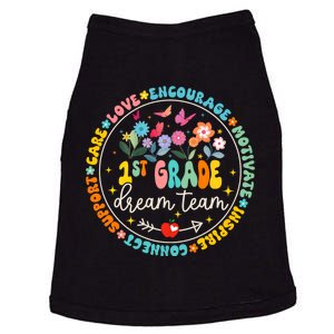 First Grade Dream Team Back To School Teacher Flower Doggie Tank