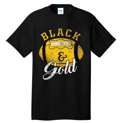 Football Game Day Black And Gold Costume For Football Lover Tall T-Shirt