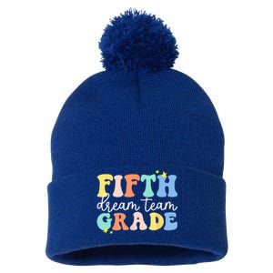 Fifth Grade Dream Team Teacher Students Back To School Pom Pom 12in Knit Beanie