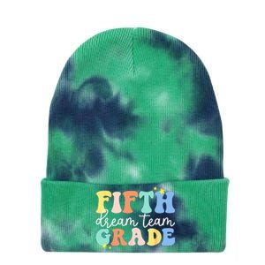 Fifth Grade Dream Team Teacher Students Back To School Tie Dye 12in Knit Beanie