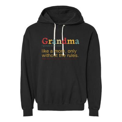 Funny Grandma Defination Garment-Dyed Fleece Hoodie