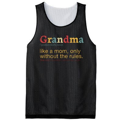 Funny Grandma Defination Mesh Reversible Basketball Jersey Tank