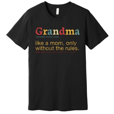 Funny Grandma Defination Premium T-Shirt