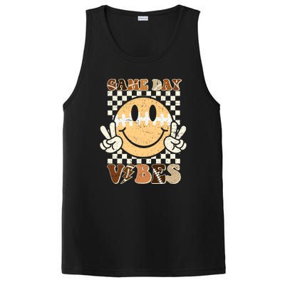 Football Game Day Vibes Funny Face American Sport Gift PosiCharge Competitor Tank