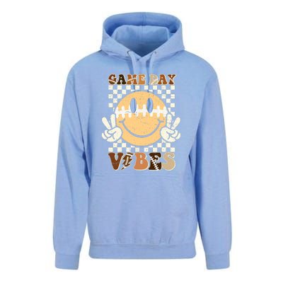 Football Game Day Vibes Funny Face American Sport Gift Unisex Surf Hoodie