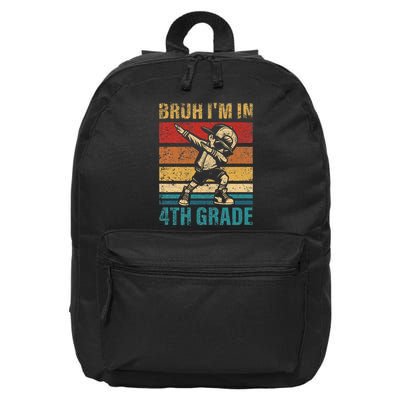 Fourth Grade Dabbing Boy Bruh IM In 4th Grade Student Gift 16 in Basic Backpack