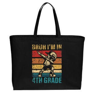 Fourth Grade Dabbing Boy Bruh IM In 4th Grade Student Gift Cotton Canvas Jumbo Tote