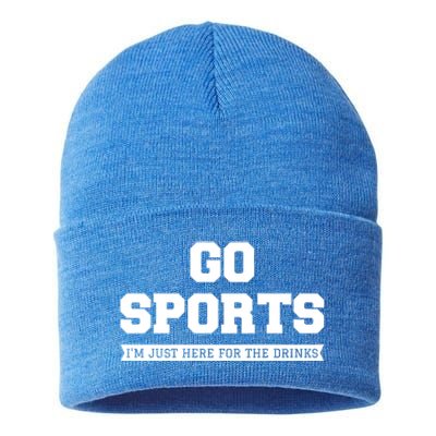 Funny Game Day Event Go Sports I'm Just Here For The S Gift Sustainable Knit Beanie