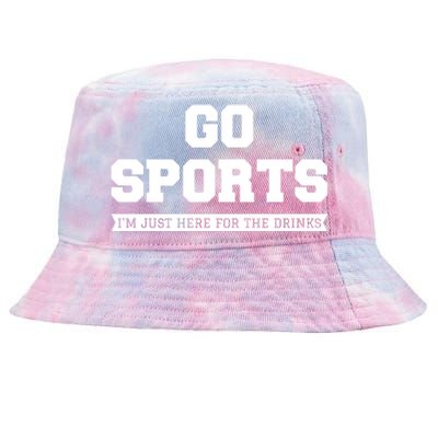 Funny Game Day Event Go Sports I'm Just Here For The S Gift Tie-Dyed Bucket Hat