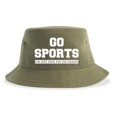 Funny Game Day Event Go Sports I'm Just Here For The S Gift Sustainable Bucket Hat