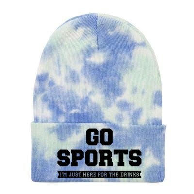 Funny Game Day Event Go Sports I'm Just Here For The S Gift Tie Dye 12in Knit Beanie