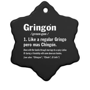 Funny GringóN Definition Ceramic Star Ornament