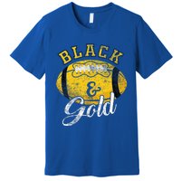 Football Game Day Black And Gold Costume For Football Lover Premium T-Shirt