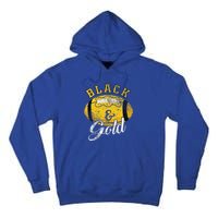 Football Game Day Black And Gold Costume For Football Lover Tall Hoodie