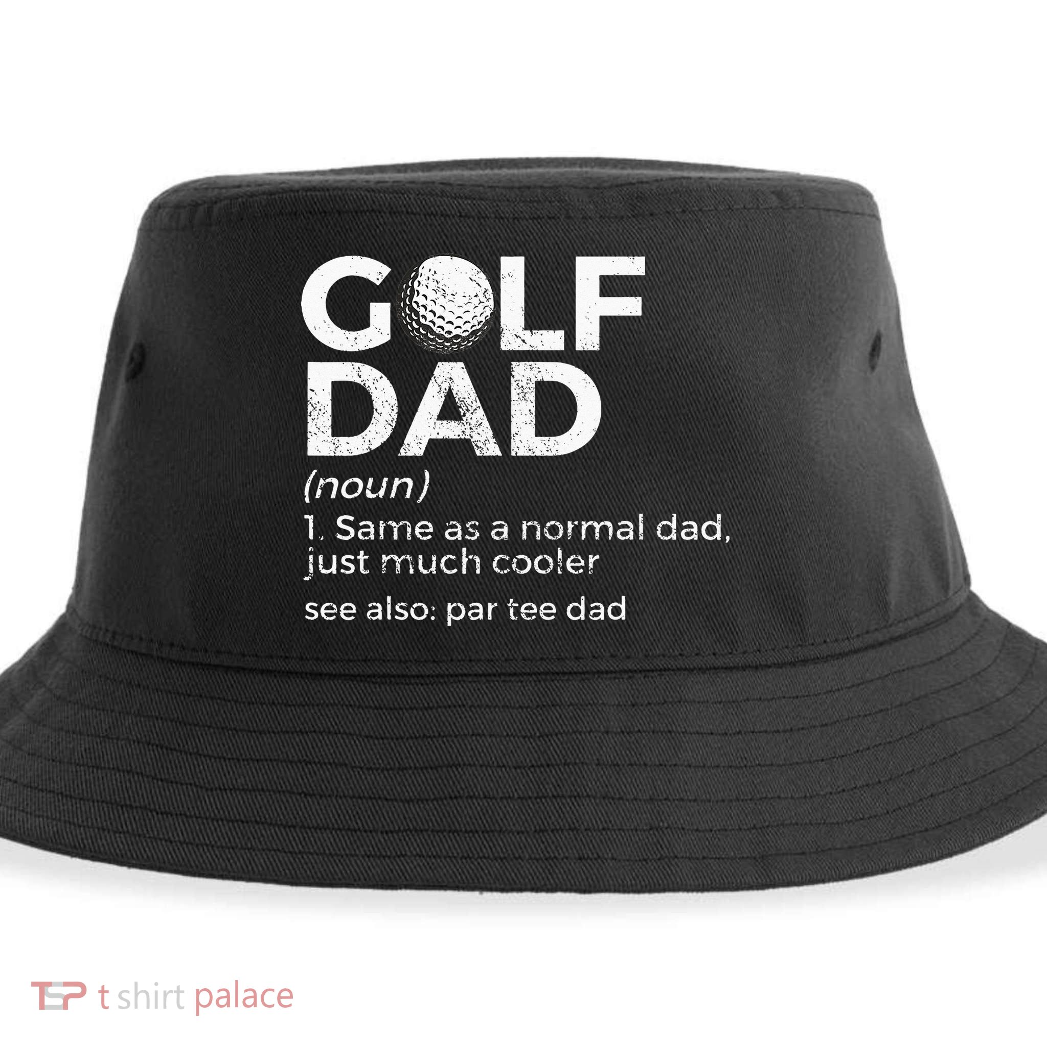 Funny Golf Dad Definition Golfing For Golfers Par Tee Dad Sustainable Bucket Hat