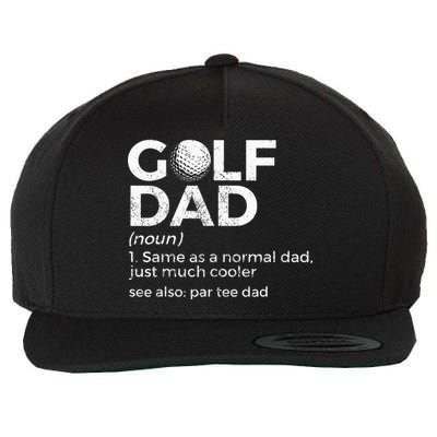 Funny Golf Dad Definition Golfing For Golfers Par Tee Dad Wool Snapback Cap