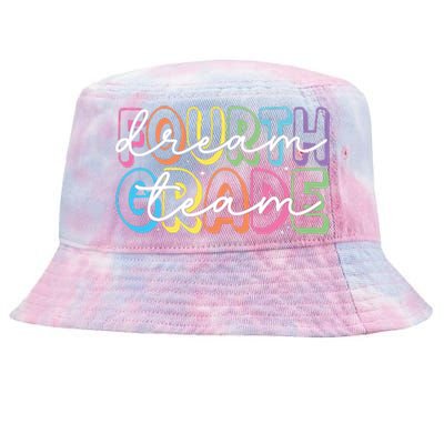 Fourth Grade Dream Team 4th Grade Teacher Back To School Tie-Dyed Bucket Hat