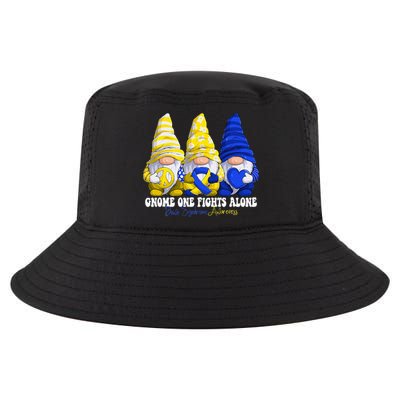 Funny Gnomies Down Syndrome Awareness Month Blue And Yellow Cool Comfort Performance Bucket Hat