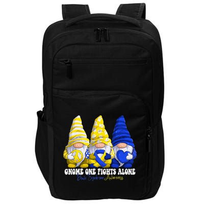 Funny Gnomies Down Syndrome Awareness Month Blue And Yellow Impact Tech Backpack