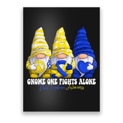 Funny Gnomies Down Syndrome Awareness Month Blue And Yellow Poster