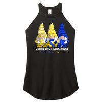 Funny Gnomies Down Syndrome Awareness Month Blue And Yellow Women’s Perfect Tri Rocker Tank