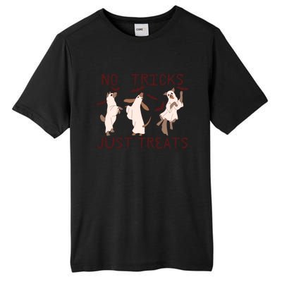 Funny Ghost Dog Halloween No Tricks Just Treats Gift Tall Fusion ChromaSoft Performance T-Shirt