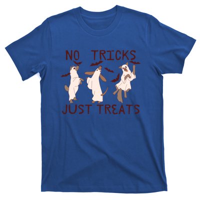 Funny Ghost Dog Halloween No Tricks Just Treats Gift T-Shirt