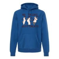 Funny Ghost Dog Halloween No Tricks Just Treats Gift Premium Hoodie