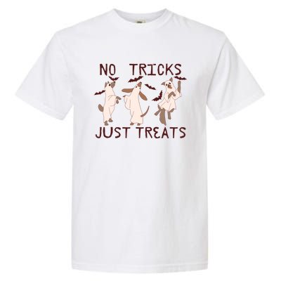 Funny Ghost Dog Halloween No Tricks Just Treats Gift Garment-Dyed Heavyweight T-Shirt