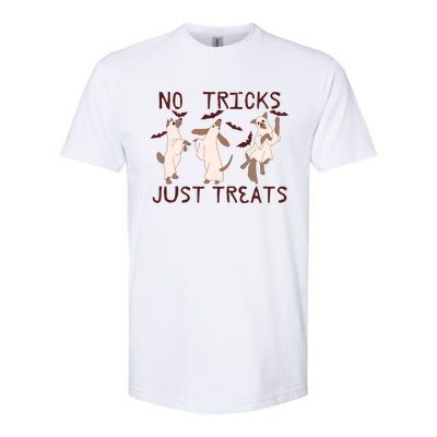 Funny Ghost Dog Halloween No Tricks Just Treats Gift Softstyle CVC T-Shirt