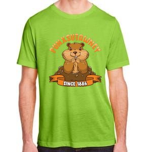 Funny Groundhog Day Phil Cute Ground Hog Punxsutawney Adult ChromaSoft Performance T-Shirt