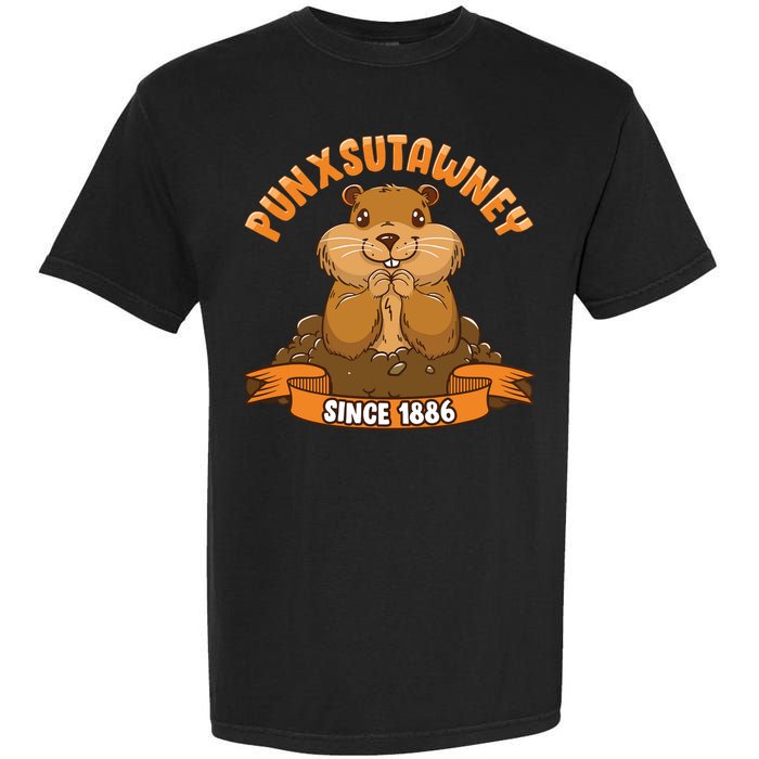 Funny Groundhog Day Phil Cute Ground Hog Punxsutawney Garment-Dyed Heavyweight T-Shirt
