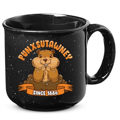 Funny Groundhog Day Phil Cute Ground Hog Punxsutawney 15oz Campfire Ceramic Mug