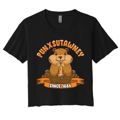 Funny Groundhog Day Phil Cute Ground Hog Punxsutawney Crop Top