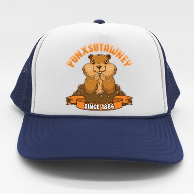 Funny Groundhog Day Phil Cute Ground Hog Punxsutawney Trucker Hat